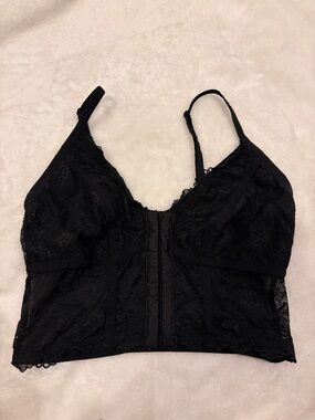Target Black Lace Longline Bralette Tank